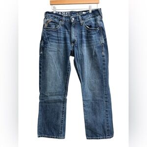 Ariat M5 Slim Straight Jeans Men's 34x30 Blue Denim Western Medium Wash Cotton